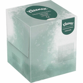 Kleenex Professional Naturals Facial Tissue Cube for Business - 8.30’’ Width x 7.80’’ Length - White - Virgin Fiber