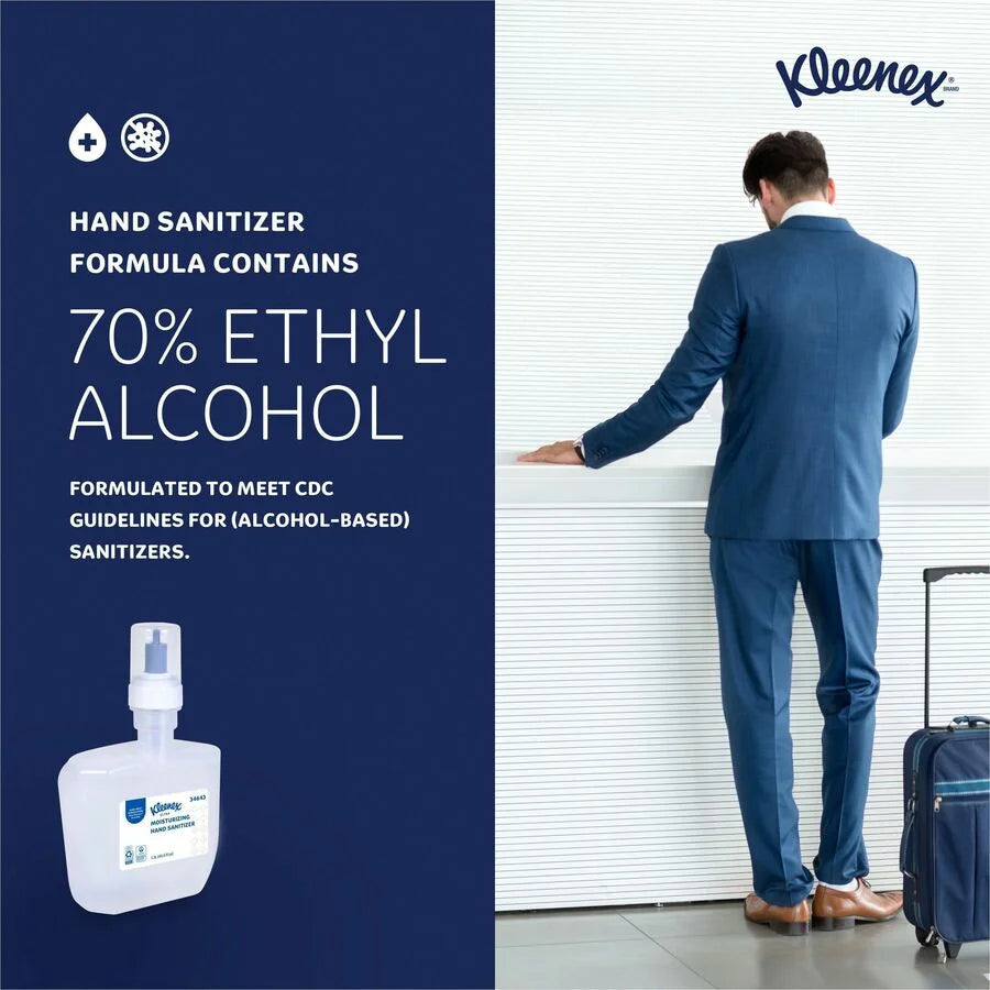 Kleenex® Ultra Hand Sanitizer Foam: Bacteria Remover Moisturizing - 1.27 Quart - Sanitizers