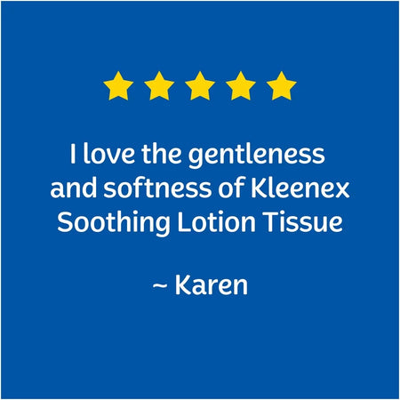 Kleenex Soothing Lotion Tissues 8.20’’ Width x 8.40’’ Length White 4 / Pack 3 Ply (KCC50174) - Bathroom Tissue