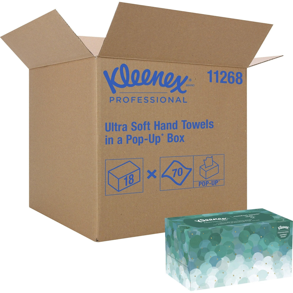 Kleenex Ultra Soft Hand Towels: 1-Ply White 70/Box 18/Carton - Paper Towels