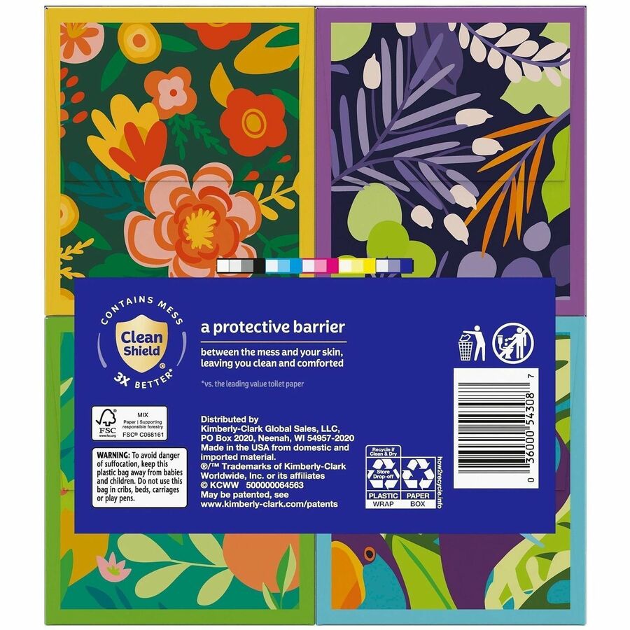 Kleenex Ultra Soft Tissues - 3 Ply - WhiteBox - 60/Box - 48 / Carton - Facial