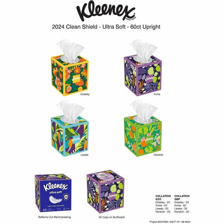Kleenex Ultra Soft Tissues - 3 Ply - WhiteBox - 65/Box - 1 Each - Facial