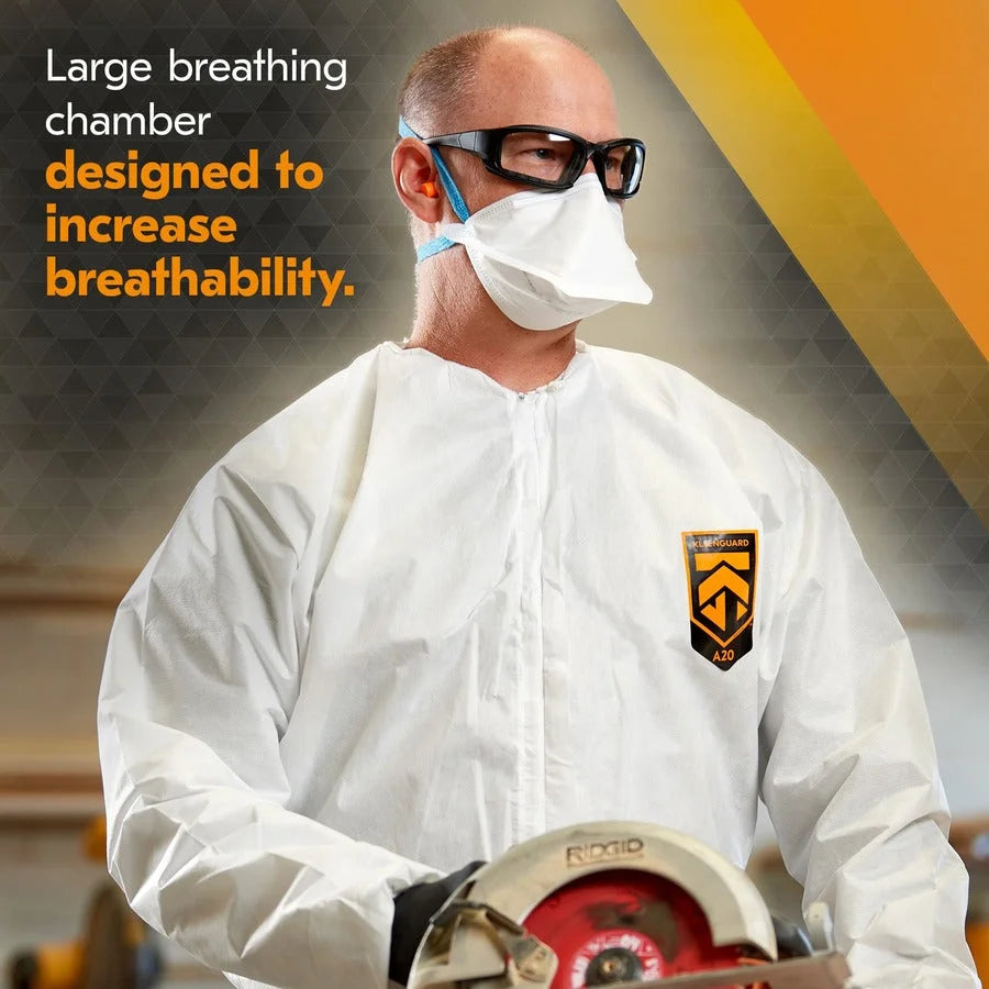 Kleenguard N95 Pouch Respirator: Face Protection - Regular Fit - White - Masks