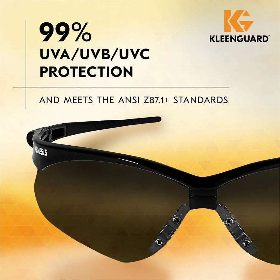 Kleenguard V30 Nemesis Safety Eyewear: Smoke Lens UV Protection - Protective Gear