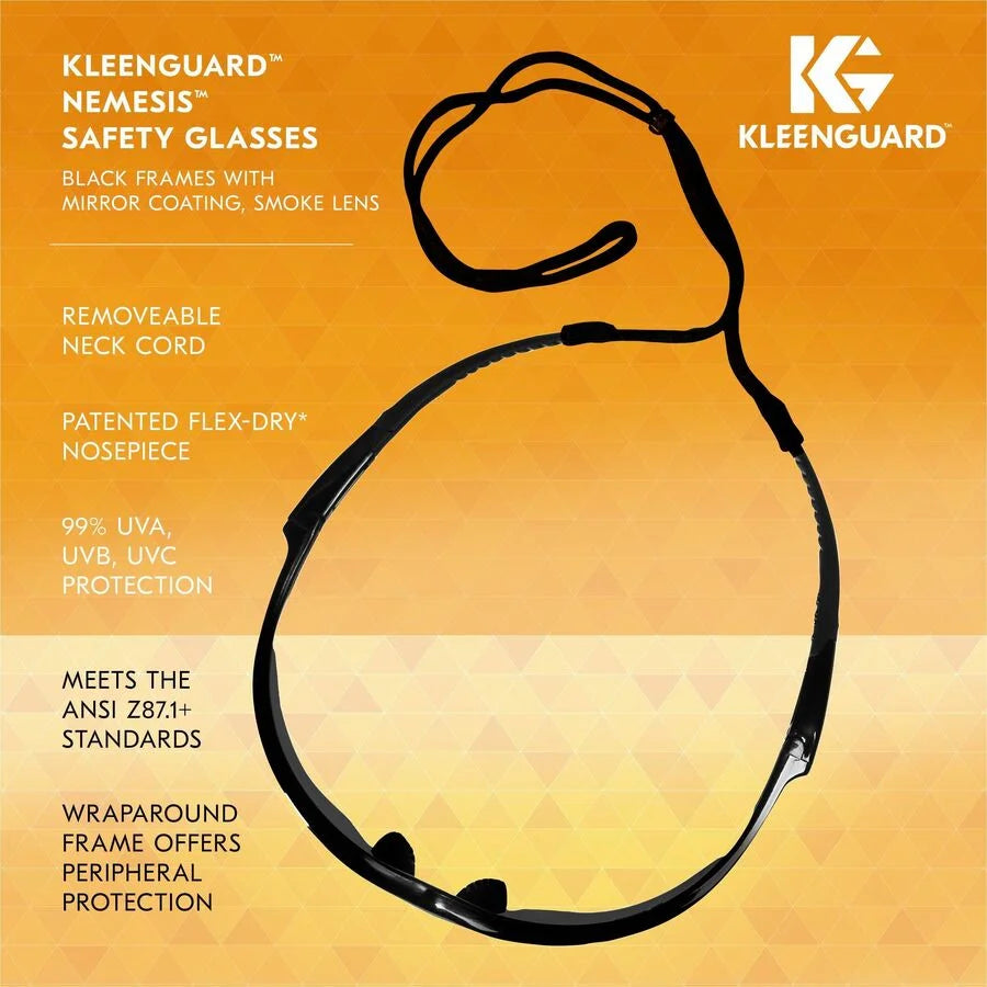 Kleenguard V30 Nemesis Safety Eyewear: Smoke Lens UV Protection - Protective Gear