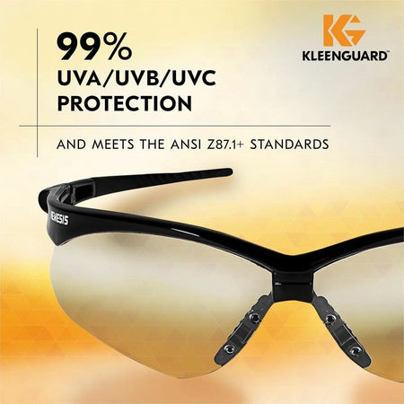 Kleenguard V30 Nemesis Safety Glasses - UV Protection - Clear Lens - Lightweight & Scratch Resistant - Protective Gear