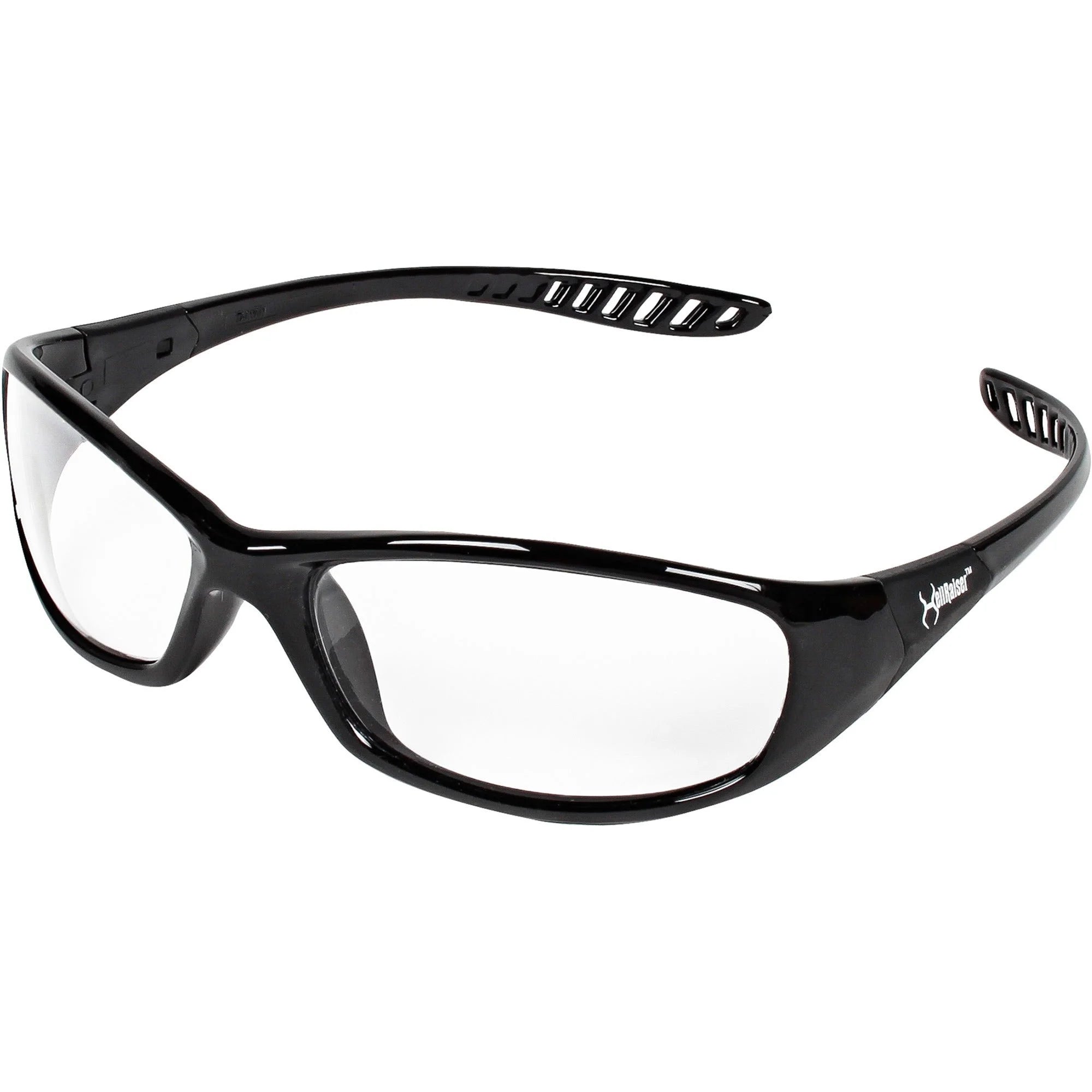 Kleenguard V40 Hellraiser Safety Eyewear: Clear Lens Black Frame - Protective Gear