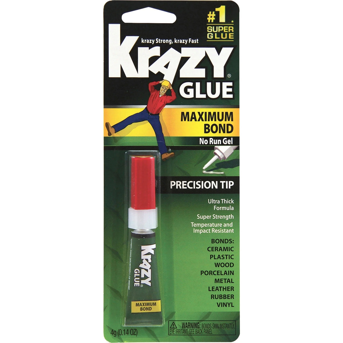 Krazy Glue Advanced Gel - 0.14 oz - Clear - 1 Each - Super