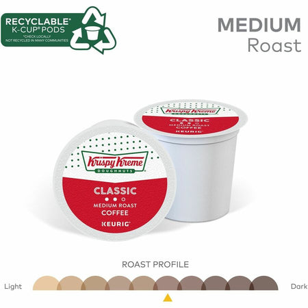 Krispy Kreme K-Cup Pod Classic Coffee Keurig Single Serve Pods Medium Roast 24 Count - Compatible with Brewer