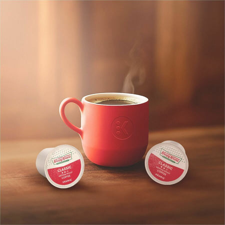 Krispy Kreme K-Cup Pod Classic Coffee Keurig Single Serve Pods Medium Roast 24 Count - Compatible with Brewer