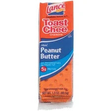 Lance Toast Chee Peanut Butter Cracker Sandwiches - Individually Wrapped - 24 Packs - Snacks