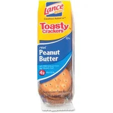 Lance Toasty Peanut Butter Cracker Sandwiches - Individually Wrapped - 24 Packs - Snacks