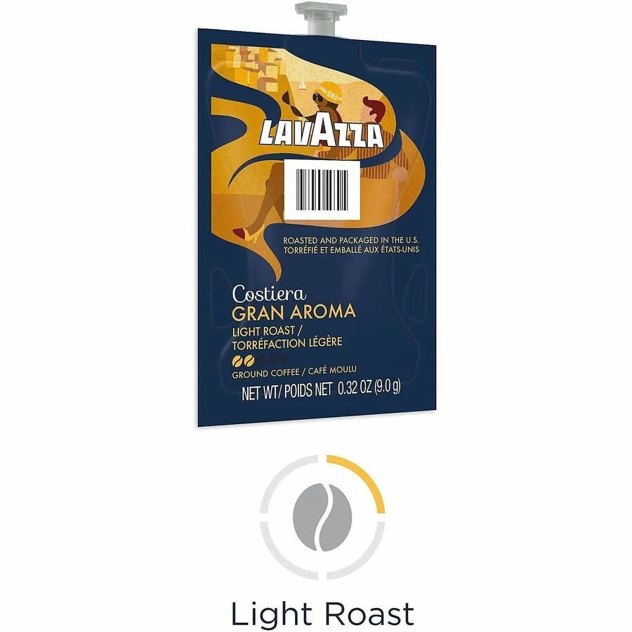 Lavazza Freshpack Gran Aroma Coffee - Light/Medium Roast Arabica - 76/Carton