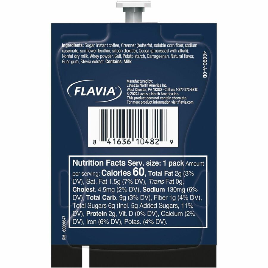 Lavazza Freshpack Latte Freshpacks - 0.5 oz - Mocha - 72 / Carton - Coffee