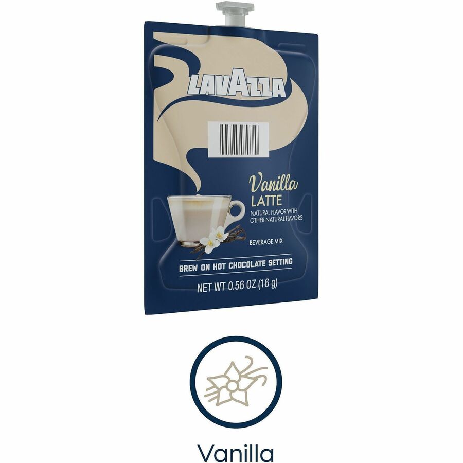 Lavazza Freshpack Latte Freshpacks - 0.5 oz - Vanilla - 72 / Carton - Coffee