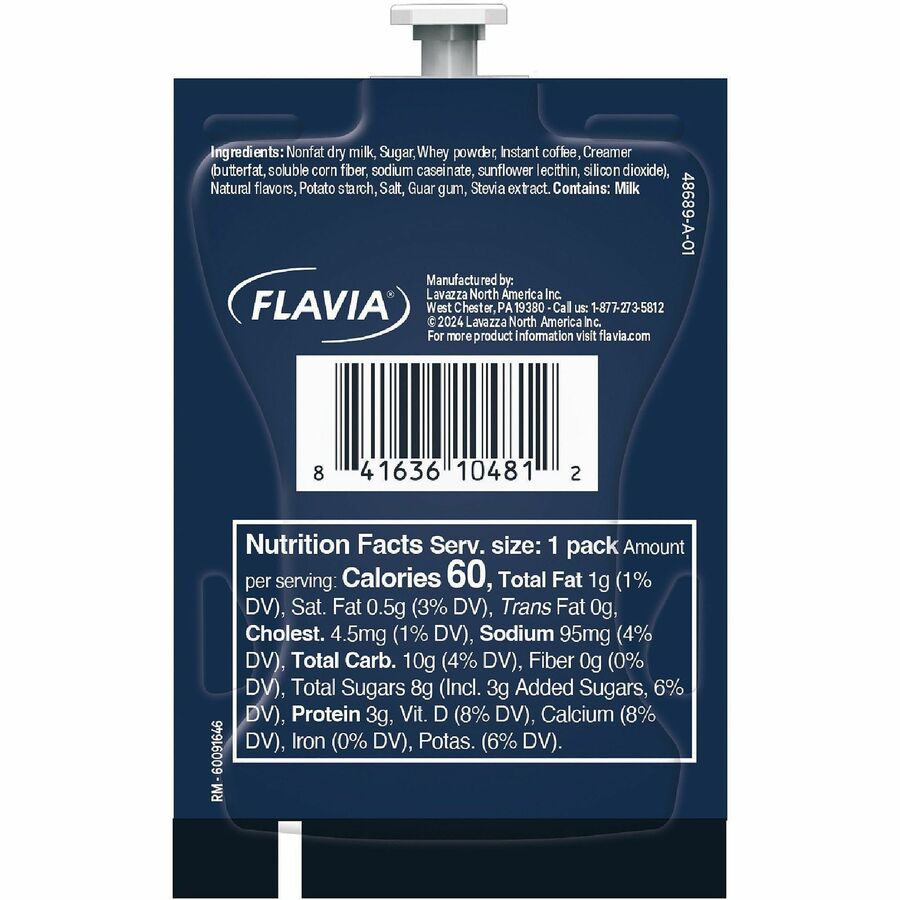 Lavazza Freshpack Latte Freshpacks - 0.5 oz - Vanilla - 72 / Carton - Coffee