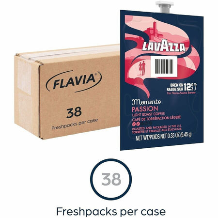 Lavazza Freshpack Momento Series Coffee - Compatible with Flavia Aroma - Light - Passion - 38 / Carton