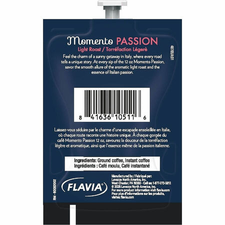 Lavazza Freshpack Momento Series Coffee - Compatible with Flavia Aroma - Light - Passion - 38 / Carton