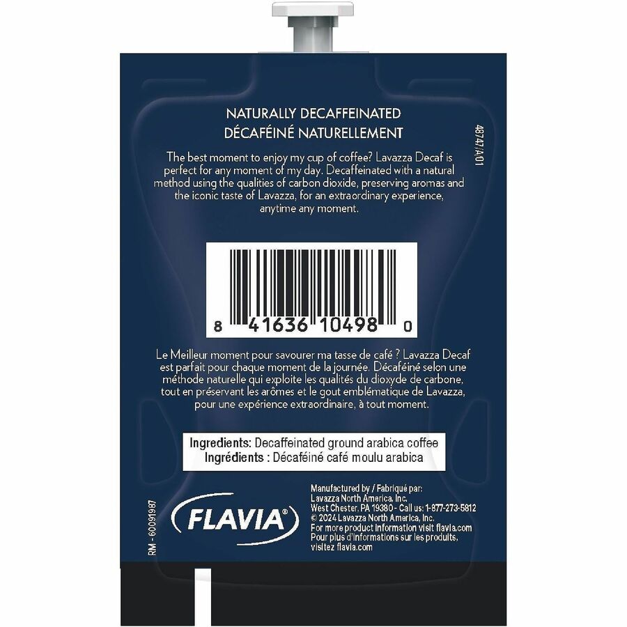Lavazza Freshpack Naturally Decaffeinated Freshpacks - Medium - Decaf - 76 / Carton - Coffee