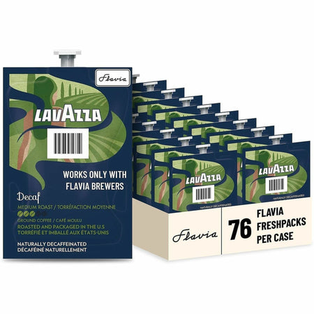 Lavazza Freshpack Naturally Decaffeinated Freshpacks - Medium - Decaf - 76 / Carton - Coffee