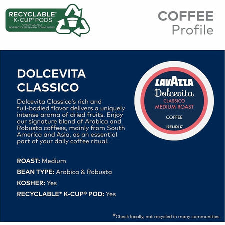 Lavazza K-Cup, Pod, Ground Dolcevita Classico K-Cup Coffee Pods - Alternate-Image1