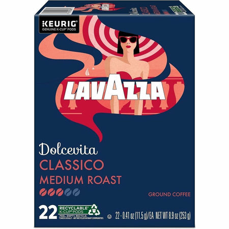 Lavazza K-Cup, Pod, Ground Dolcevita Classico K-Cup Coffee Pods - Front