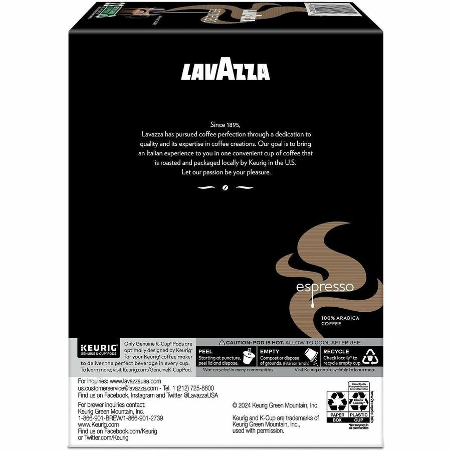 Lavazza K-Cup, Pod, Ground Espresso Italiano K-Cup Coffee Pods - Rear