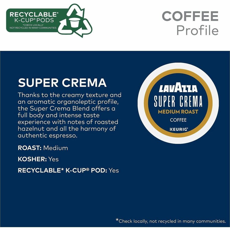 Lavazza K-Cup, Pod, Ground Super Crema K-Cup Coffee Pods - Alternate-Image1