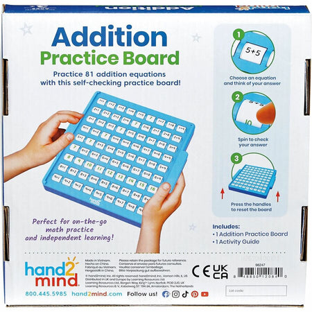 Learning Resources Addition Skills Practice Board - Rear