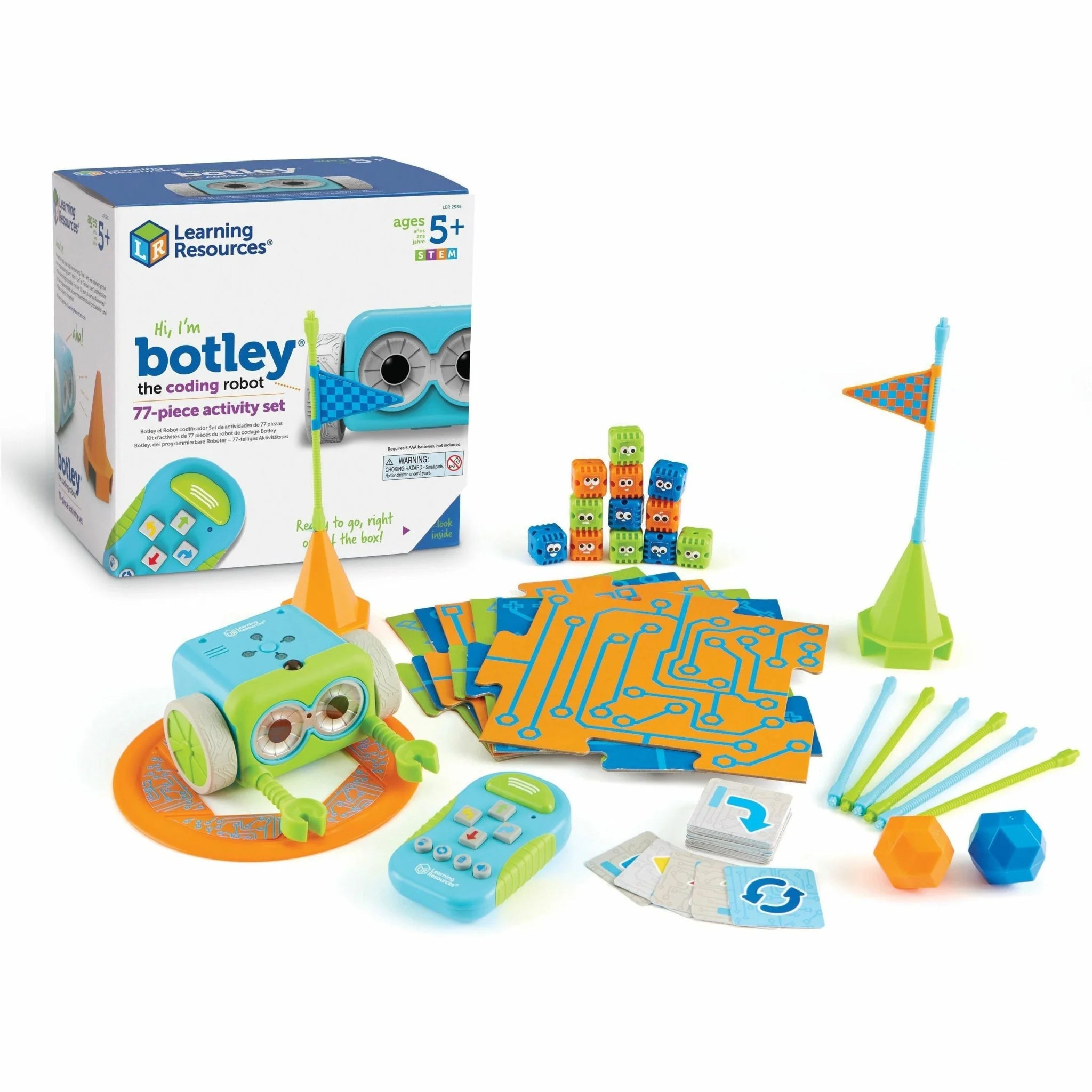 Learning Resources Botley Coding Robot Set - STEM Toy for Ages 5+ - 77 Pieces - Toys & Blocks