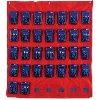 Learning Resources Calculator Storage Pocket Chart - Math Classroom Organizer - Charts & Accessories