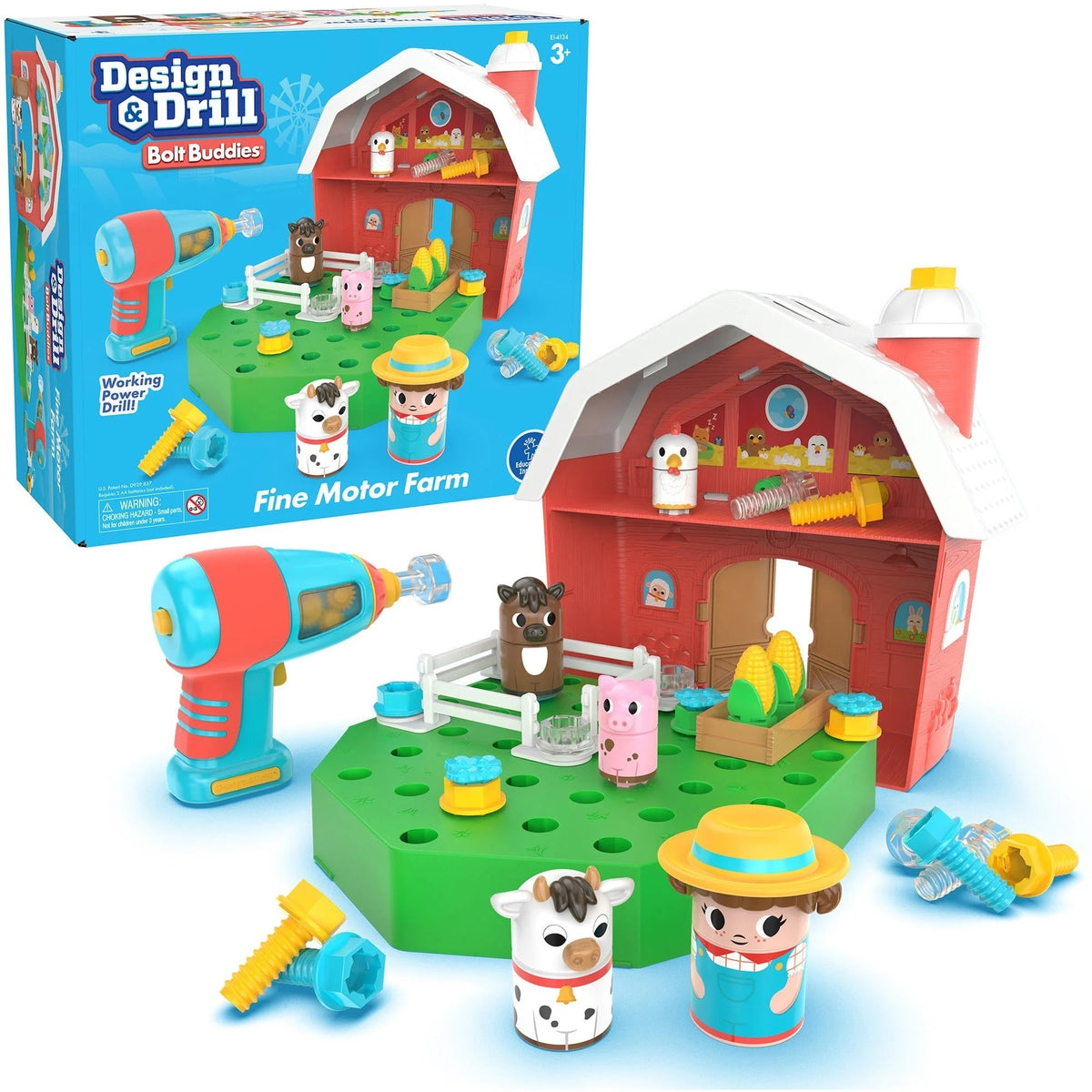 Learning Resources Design & Drill Bolt Buddies Farm - Educational Toy - Pretend Play