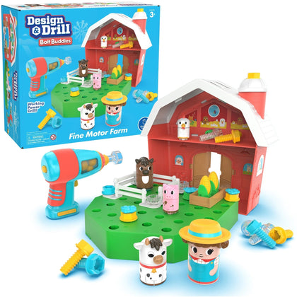 Learning Resources Design & Drill Bolt Buddies Farm - Educational Toy - Pretend Play
