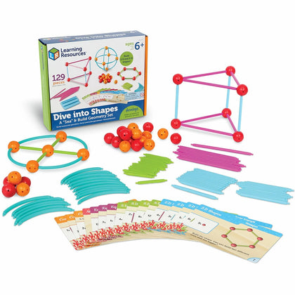 Learning Resources Dive Shapes Sea/Build Geometry Set - Educational Building Toy - Games & Puzzles