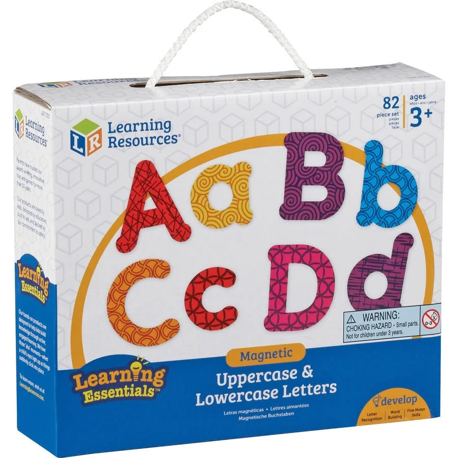 Learning Resources Magnetic Letters Set - Lowercase & Uppercase - 82-Piece Shapes - Numbers