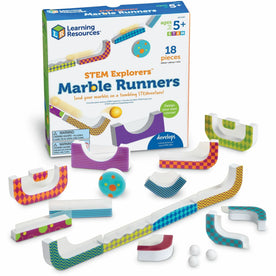 Learning Resources Marble Runners: STEM Toy for Kids 5+ 18 Pieces - Books & Activities
