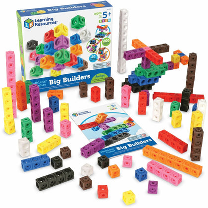 Learning Resources MathLink Cubes Big Builders - Creative Play Cube - Toys & Blocks