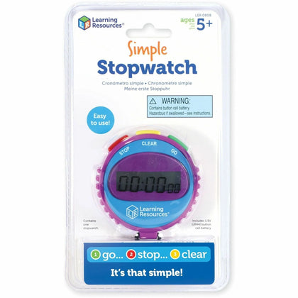 Learning Resources Simple Stopwatch - Time Your Activities Efficiently - Sports Equipment
