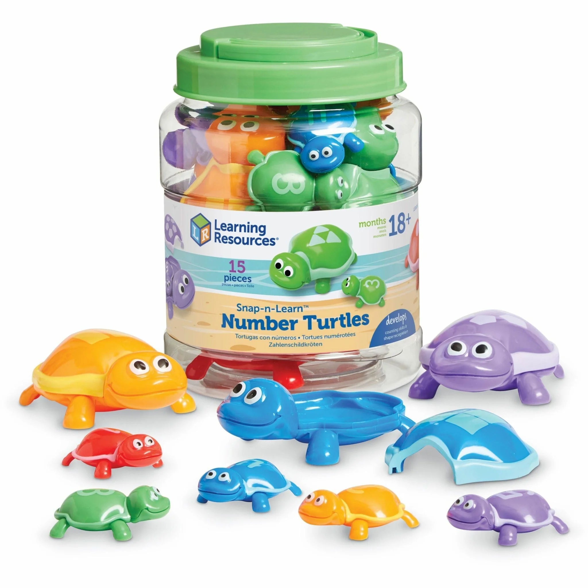 Learning Resources Snap-n-Learn Number Turtles: Educational Toy for Ages 2+ - Books & Activities