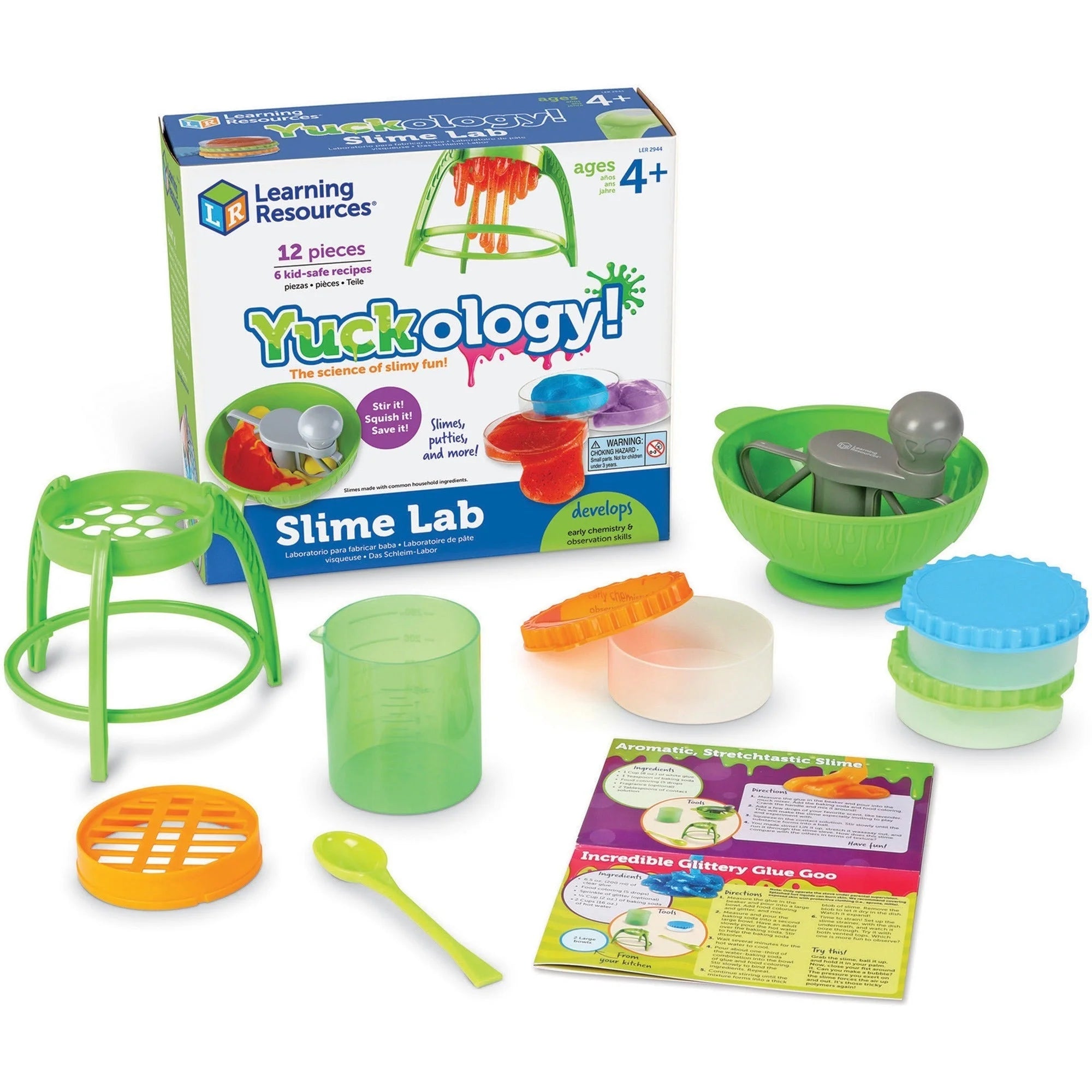 Learning Resources Yuckology! Slime Lab: Fun Science Experiment Kit - Books & Activities