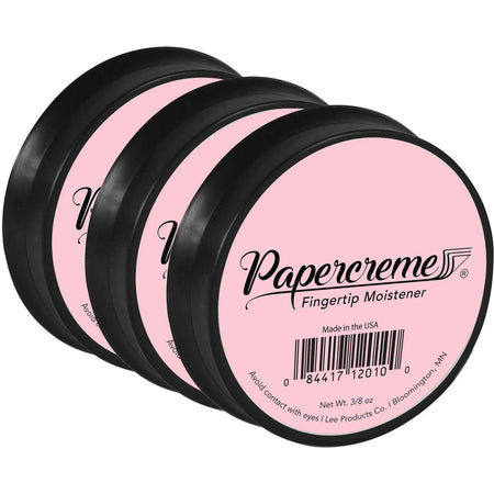LEE Papercreme Fingertip Moistener: Light Pink Greaseless - 3/Pack - Packing Supplies