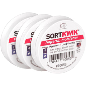 LEE SortKwik Fingertip Moistener Multi-pack - White Non-toxic Odorless - Mailroom Equipment & Supplies