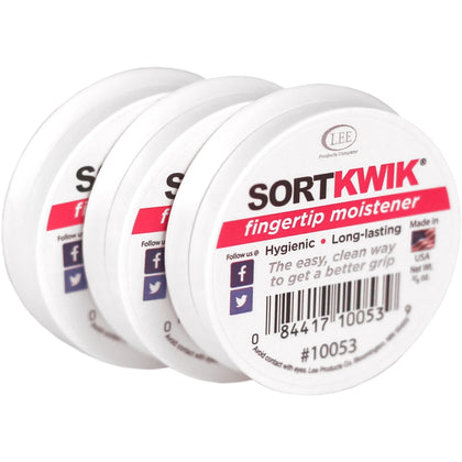 LEE SortKwik Fingertip Moistener Multi-pack - White Non-toxic Odorless - Mailroom Equipment & Supplies