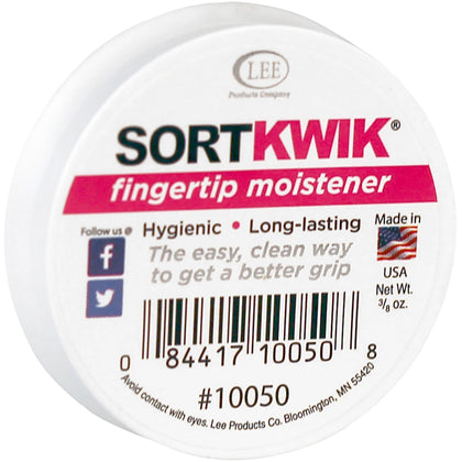 LEE Sortkwik Fingertip Moistener: White Odorless Stainingless - 1 Each - Mailroom Equipment & Supplies