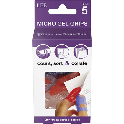 LEE Tippi Micro-Gel Fingertip Grips - Small Size Assorted Pack - Mailroom Equipment & Supplies