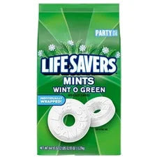 LifeSavers Wint O Green Mints Candy - Refreshing Individually Wrapped Treats - Sweets