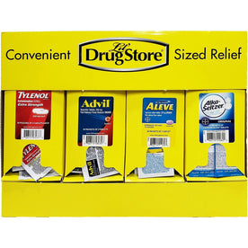 Lil’ Drug Store Grab N’ Go Medicine Dispenser - Convenient Cardboard Display - Medications