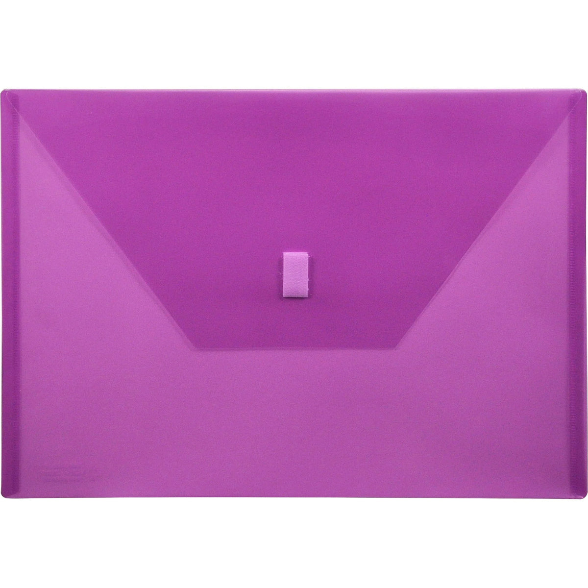 Lion 22080-PR A4 Recycled File Pocket: Purple Poly Weatherproof Hook & Loop Closure - Envelopes