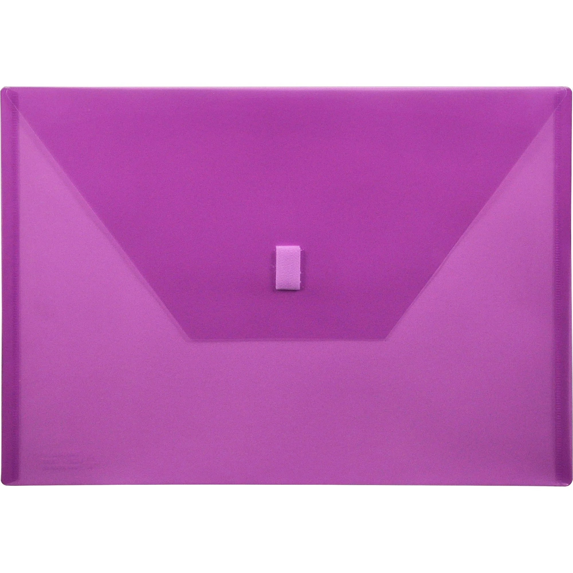 Lion 22080-PR A4 Recycled File Pocket: Purple Poly Weatherproof Hook & Loop Closure - Envelopes