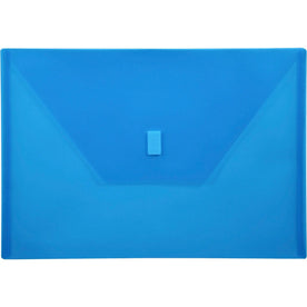 Lion A4 Recycled File Pocket: Blue Polypropylene Weatherproof Heavy Duty - Poly Envelopes